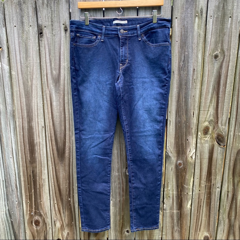 Levi’s 711 Skinny Dark Wash Denim Jeans (Size 32)